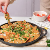 12 Inch Lightweight Pre-Seasoned Cast Iron Griddle with Cleaning Kit - Smooth Polished Surface. Easy to Clean Cast Iron Skillets Use in the Oven. on the Stove or Grill. over a Campfire