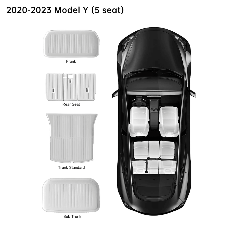 Model 3/Y Matte White Tesla Interior Upgrade Kit for Tesla