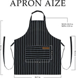 2 Pack Apron - Unisex. Adjustable Bib Kitchen Apron. Cooking Apron. Aprons for Women Men with Pockets. Chef Aprons