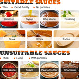 3.2Quart Condiment Pump Station Stainless Steel Sauce Dispenser Pump Condiment Pump Dispenser with 3 of 1.1 Quart Jars