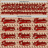 Custom City Cream Red-Brown 3D Christmas Hockey Lace Neck Jersey