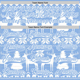 Custom White Light Blue-White 3D Christmas Ugly Sweater Hockey Lace Neck Jersey