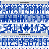 Custom White Thunder Blue-White 3D Christmas Ugly Sweater Hockey Lace Neck Jersey