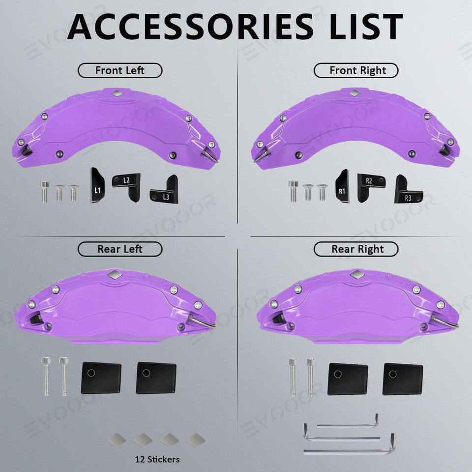 Model S/X Purple Brake Caliper Covers for Tesla(2021-2023)(4Pcs)