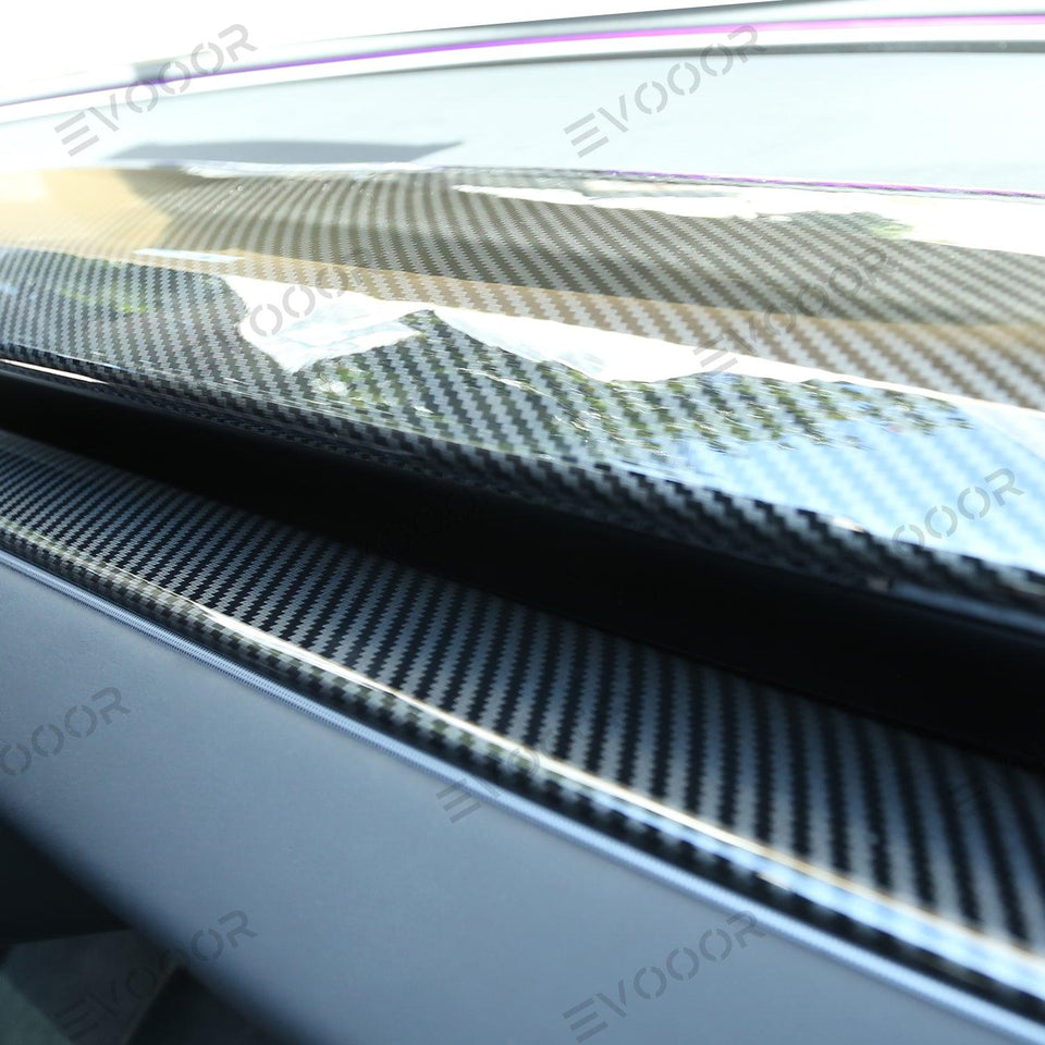 2024 Model 3 Highland Dashboard Cover (Carbon Fiber Pattern ABS) for Tesla(2PCS)