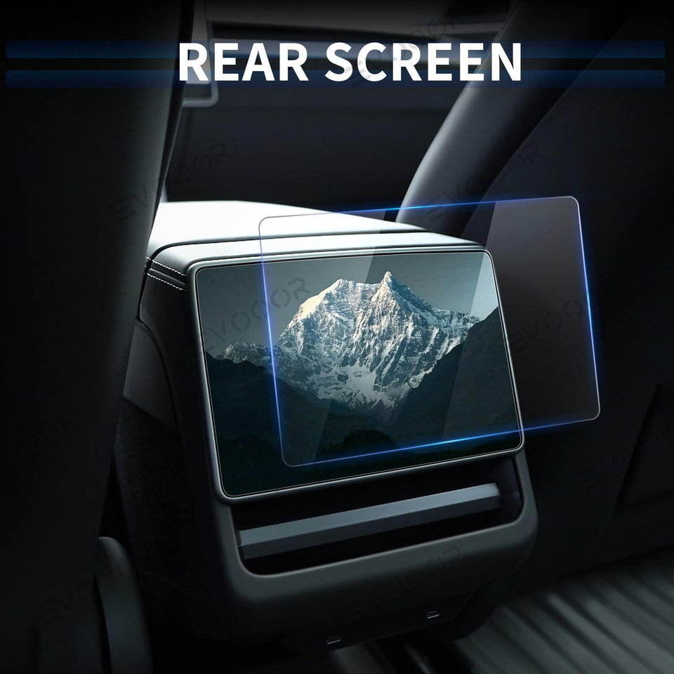 2024 Model 3 Highland Tempered Glass(9H) Screen Protector For Tesla Dashboard Screen & Second Row Seat Screen Set (2PCS)