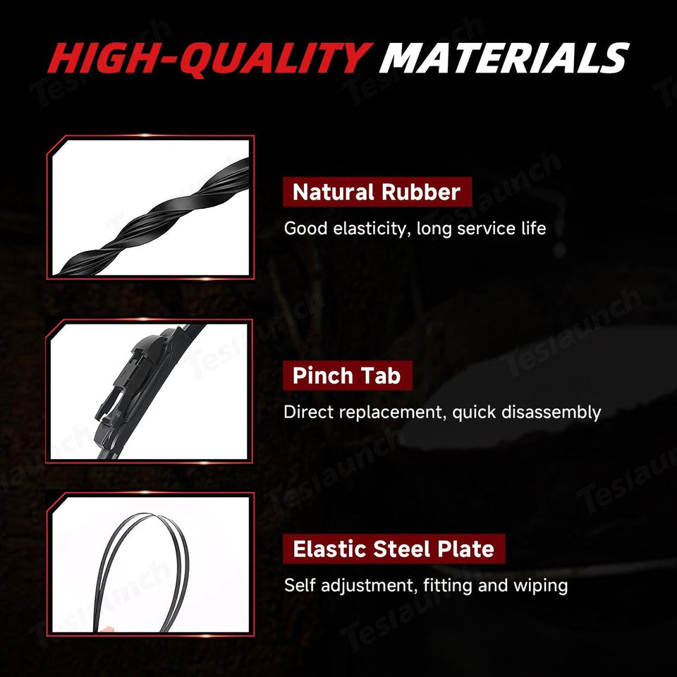 Set of 2 High-Quality Windshield Wiper Blades (26 & 19) for Tesla Model 3 - Easy Replacement Solution