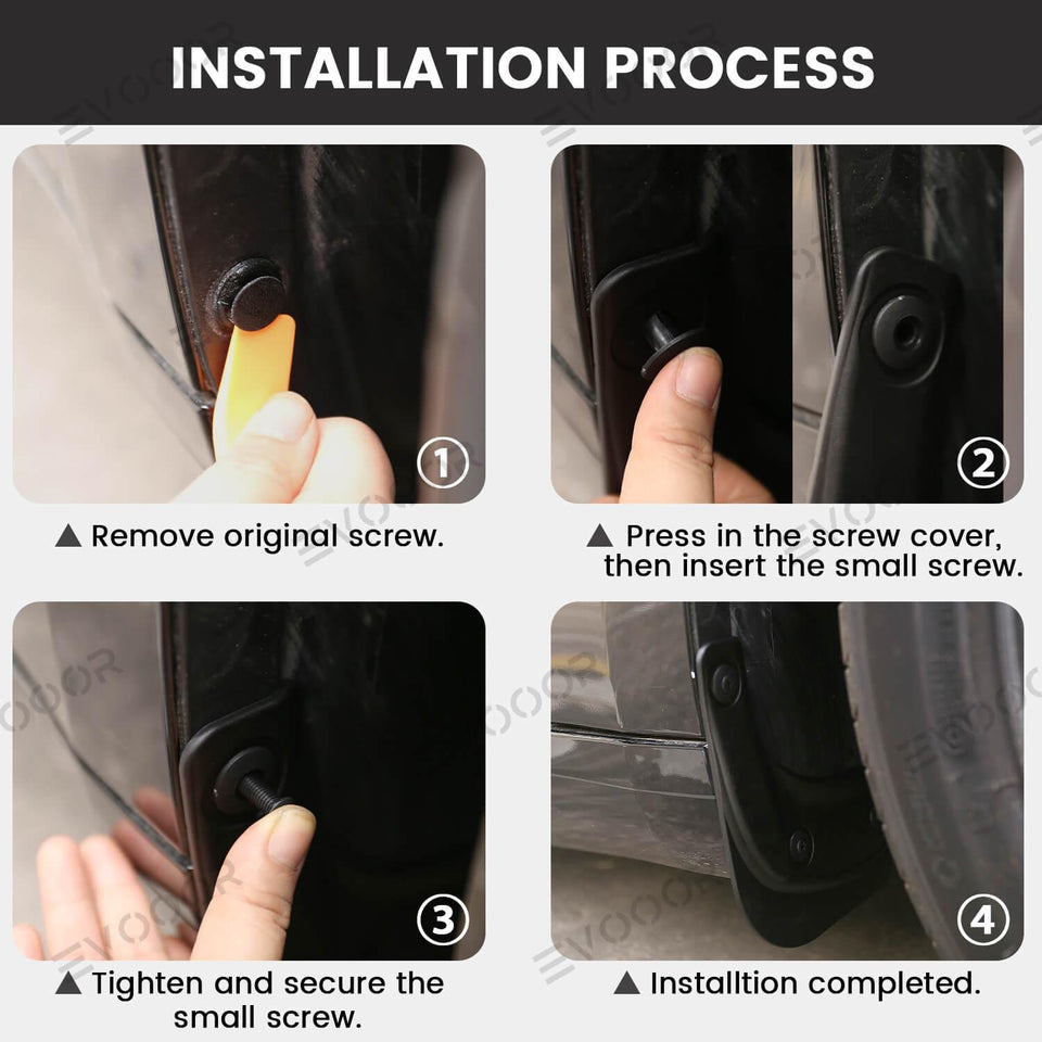 2024 Tesla Model 3 Highland Mud Flaps Splash Guards Front Rear Mudguard Kit. No Drill Fender(4 Pcs)