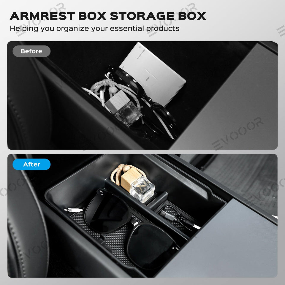 2024 Model 3 Highland Console Organizer Tray Set Designed for Tesla (3 PCS)