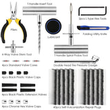 All Cars Tubeless Tire Puncture Repair Set - Essential Emergency Kit for Vehicle Owners