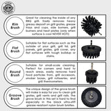 5 Piece BBQ Cleaning Kit - Nylon Safe Bristle/Free Non/Wire - Safe for All Grates Stainless Steel Porcelain Iron Charcoal/Gas Scraper Tool/Accessories Outdoor Gift for Dad/Men