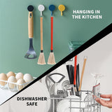 2 Pack 18 Inch Grill Basting Mop with Wooden Long Handle and 2 Extra Replacement Brushes for BBQ Grilling Smoking Steak (Nature Wood & Brown)