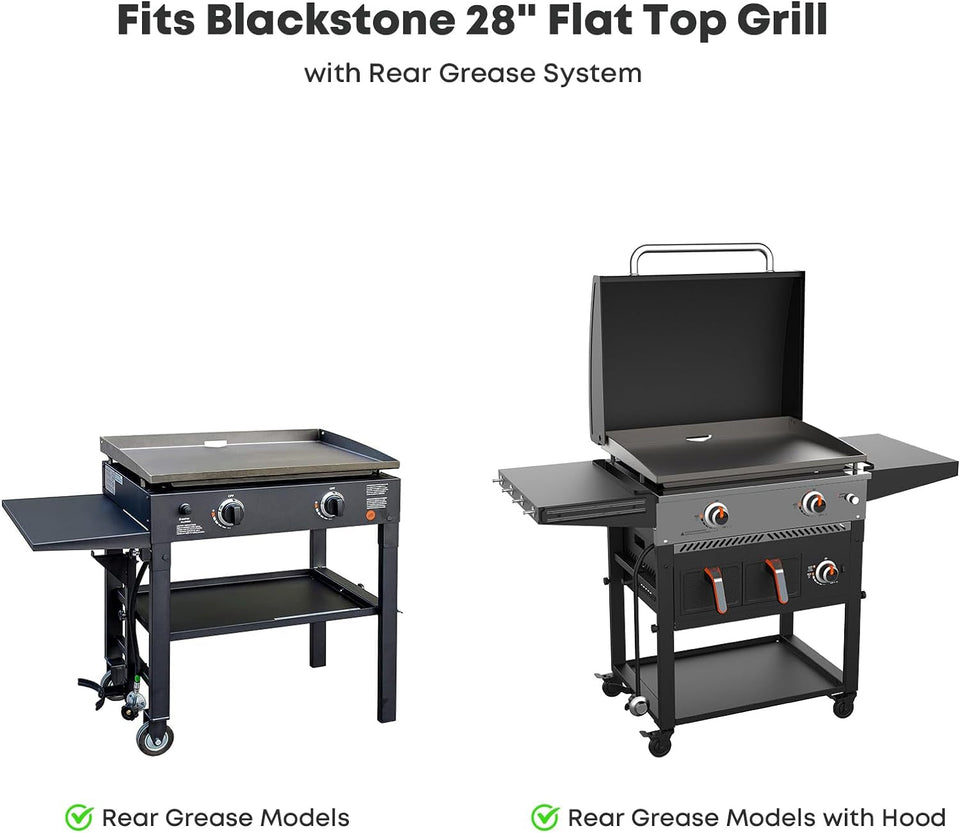 28 Inch Stainless Steel Griddle. Flat Top Griddle Replacement Top for Blackstone 28 2-Burner Gas Grill Cooking Station. Griddle Top Replacement with Rear Grease System