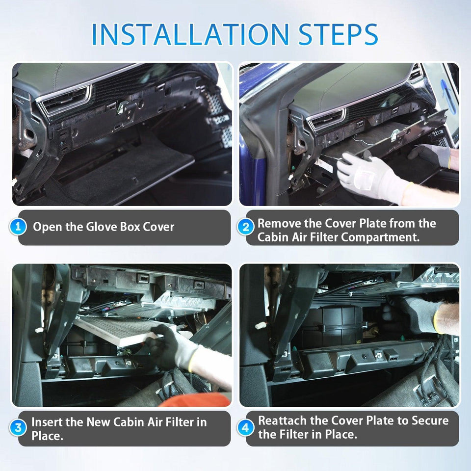 Cabin Air Filter & HEPA Filter with Activated Carbon for Tesla Model S