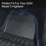 2024 Model 3 Highland All-Weather Floor Mats Full Set Trunk Mat Cargo Mat Frunk Cargo Liner for Tesla