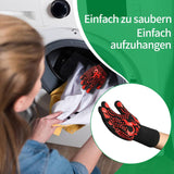 1 Pair/2 Pieces BBQ Gloves. Grilling Gloves. Heat Resistant Barbecue Oven Gloves. 1472°F/800°C Kitchen Fireproof Mitts Heat Proof for Grilling. Baking. Cooking. Welding Gloves Mitts - Red