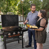 28 Inch Blackstone Griddle 2080 Original 3-Burner XL Griddle with Hood and Side Shelves Outdoor Flat Top Grill