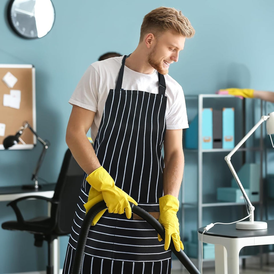2 Pack Apron - Unisex. Adjustable Bib Kitchen Apron. Cooking Apron. Aprons for Women Men with Pockets. Chef Aprons