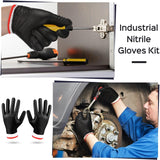 100 Pcs Grilling Gloves Kit Disposable BBQ Gloves with 2 Pairs Cotton Liners Grilling Gloves Cooking Gloves Latex Free Nitrile Gloves for Outdoor Grilling Barbecue Cooking