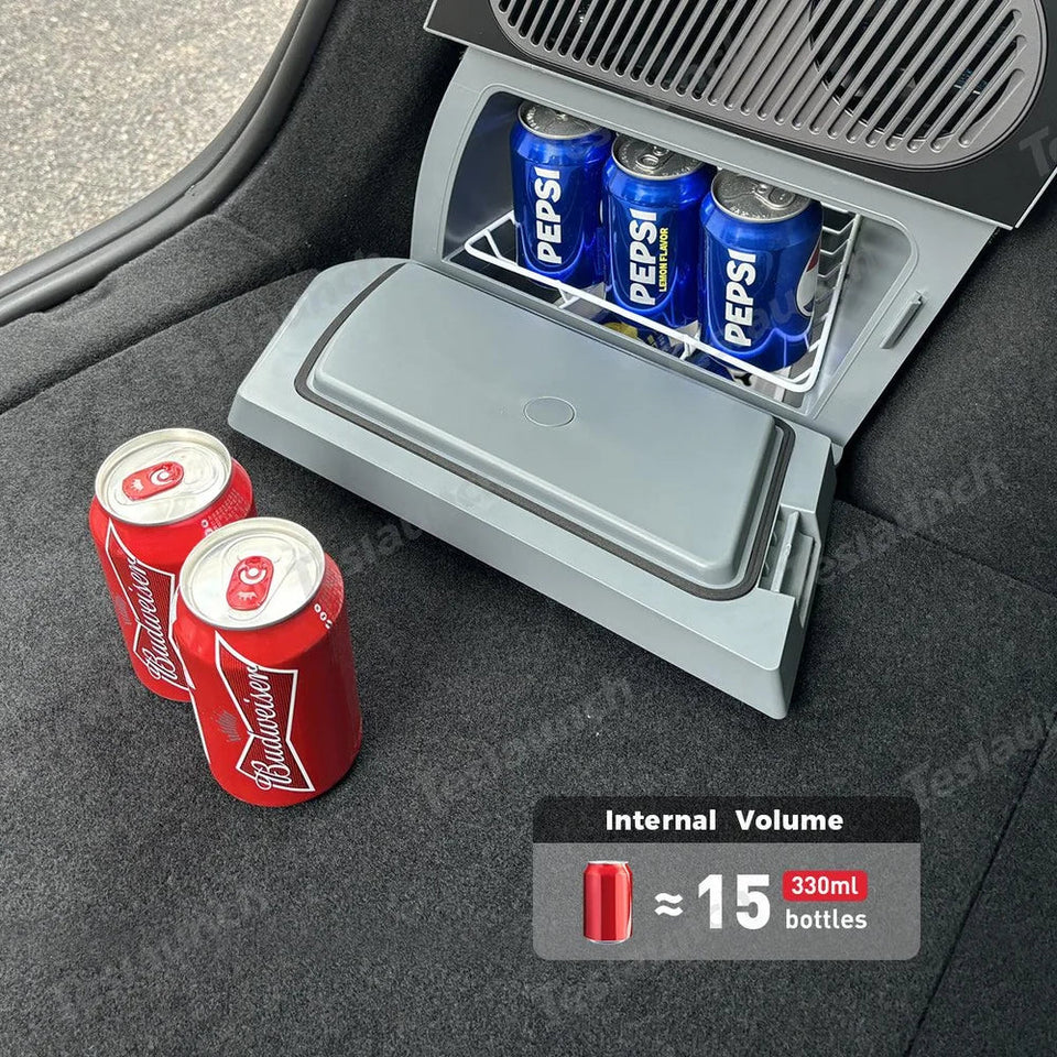 15L Hidden Rear Trunk Refrigerator – Compressor Cooler for Tesla Model Y