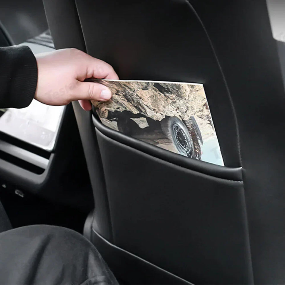 Leather Kick Mat Seat Back Protector for Tesla Model Y Juniper 2025+