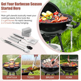 18 Inch Charcoal Grill. Hasteel 2-In-1 Kettle Outdoor Barbecue Grill. Portable Black BBQ Grill for Camping/Backyard/Patio/Picnic. Porcelain-Enameled Lid & Fire Bowl. 254.SQ.IN Cooking Area. 13-Piece