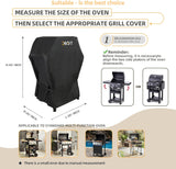 30 Inch Grill Cover - 420D Light Waterproof Grill Cover for Outdoor Grill. BBQ Cover with Air Vents. Straps. UV & Fade Resistant. Gas Grill Covers for Weber. Nexgrill. Char Broil. Etc. Black
