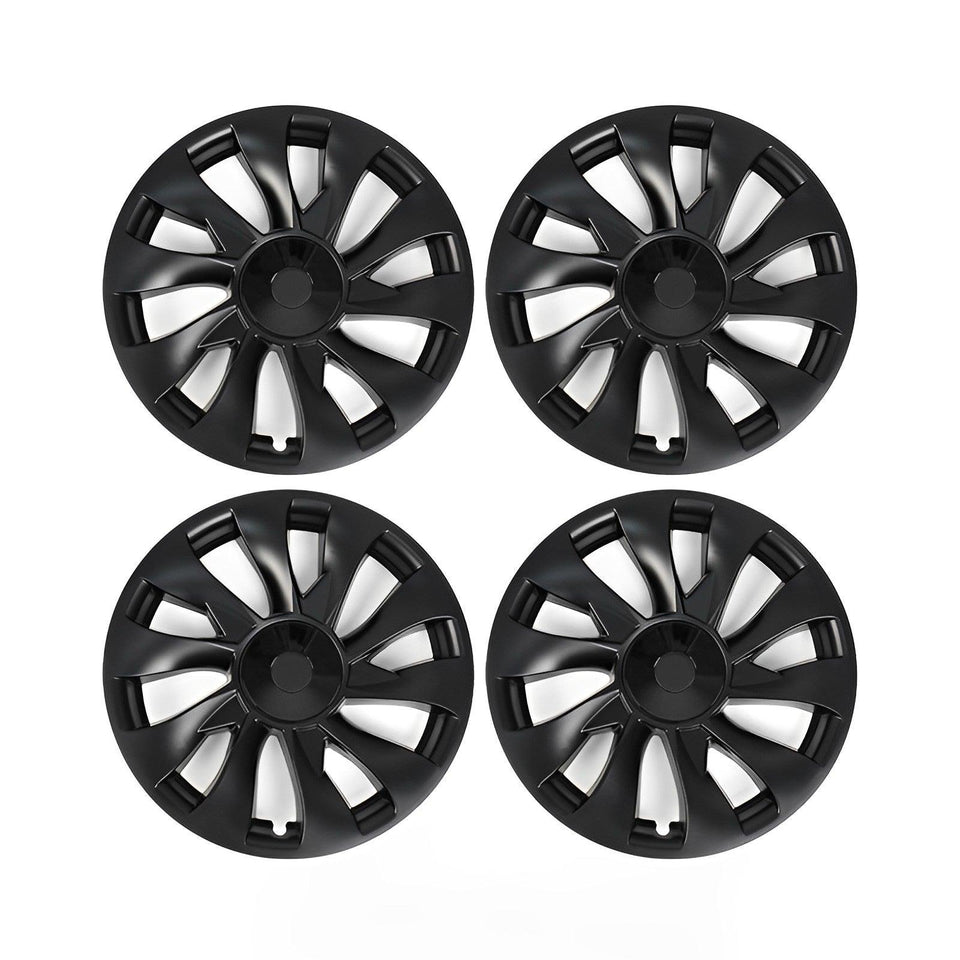 18 Performance Style Wheel Hub Caps Set of 4 for Tesla Model 3 - Induction Design