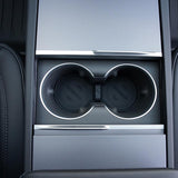 2024 Model 3 Highland Water Cup Holder Storage Box Console TPE Silicone Holder Cup Holder Insert for Tesla