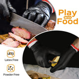 100 Pcs Grilling Gloves Kit Disposable BBQ Gloves with 2 Pairs Cotton Liners Grilling Gloves Cooking Gloves Latex Free Nitrile Gloves for Outdoor Grilling Barbecue Cooking