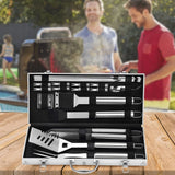20PCS Heavy Duty BBQ Grill Tools Set - Extra Thick Stainless Steel Spatula. Fork& Tongs. Complete Barbecue Accessories Kit in Aluminum Storage Case - Perfect Grill Gifts for Men