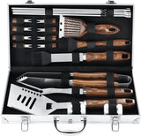 21PCS Professional Stainless Steel Grill Accessories Set for Men Dad Women - Perfect Grill Gift on Father'S Day. Christmas. Birthday - Complete BBQ Kit for Outdoor Camping Barbecue