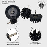 5 Piece BBQ Cleaning Kit - Nylon Safe Bristle/Free Non/Wire - Safe for All Grates Stainless Steel Porcelain Iron Charcoal/Gas Scraper Tool/Accessories Outdoor Gift for Dad/Men