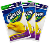 3 Pairs Yellow Cleaning Dish Gloves. Professional Natural Rubber Latex Gloves. Kitchen Dishwashing Gloves (3 Pairs)