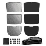 2023 Tesla Upgrade Built-In Reflective Sunroof and Rear Windshield Sunshade For Model Y / Model 3 - Lightweight Reflective Silver Coated Sun Visor
