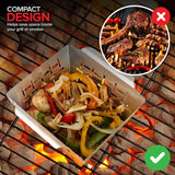 (Set of 3) Heavy Duty Vegetable Grill Baskets for Outdoor Grill. Stainless Steel Veggie Grilling Basket for All Grills. BBQ Gifts for Men. 1 Large & 2 Small