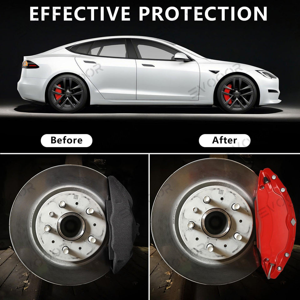 Red Tesla 2021-2023 Model S/X Brake Caliper Covers (4Pcs)