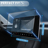 2024 Model 3 Highland Tempered Glass(9H) Screen Protector For Tesla Dashboard Screen & Second Row Seat Screen Set (2PCS)