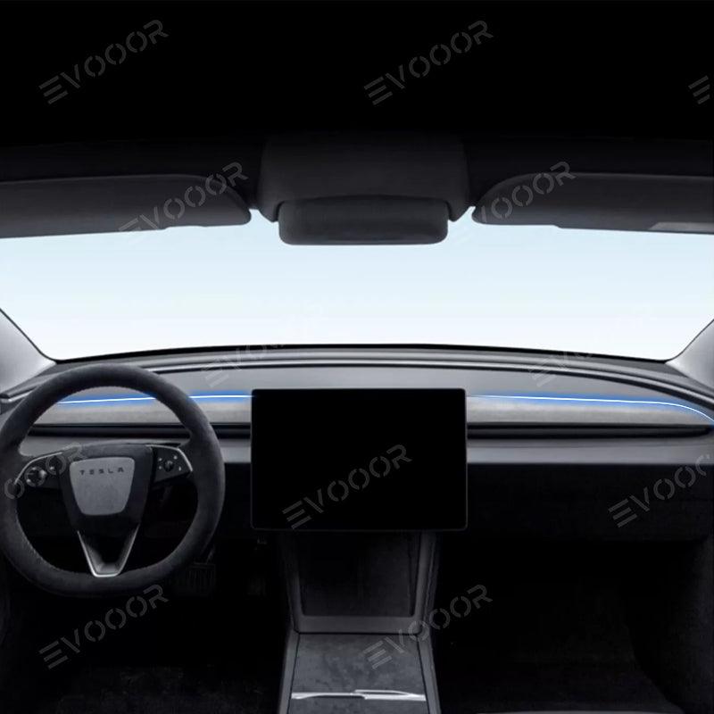 2024 Model 3 Highland Alcantara Dashboard Fabric Decorative Sticker Cover For Tesla