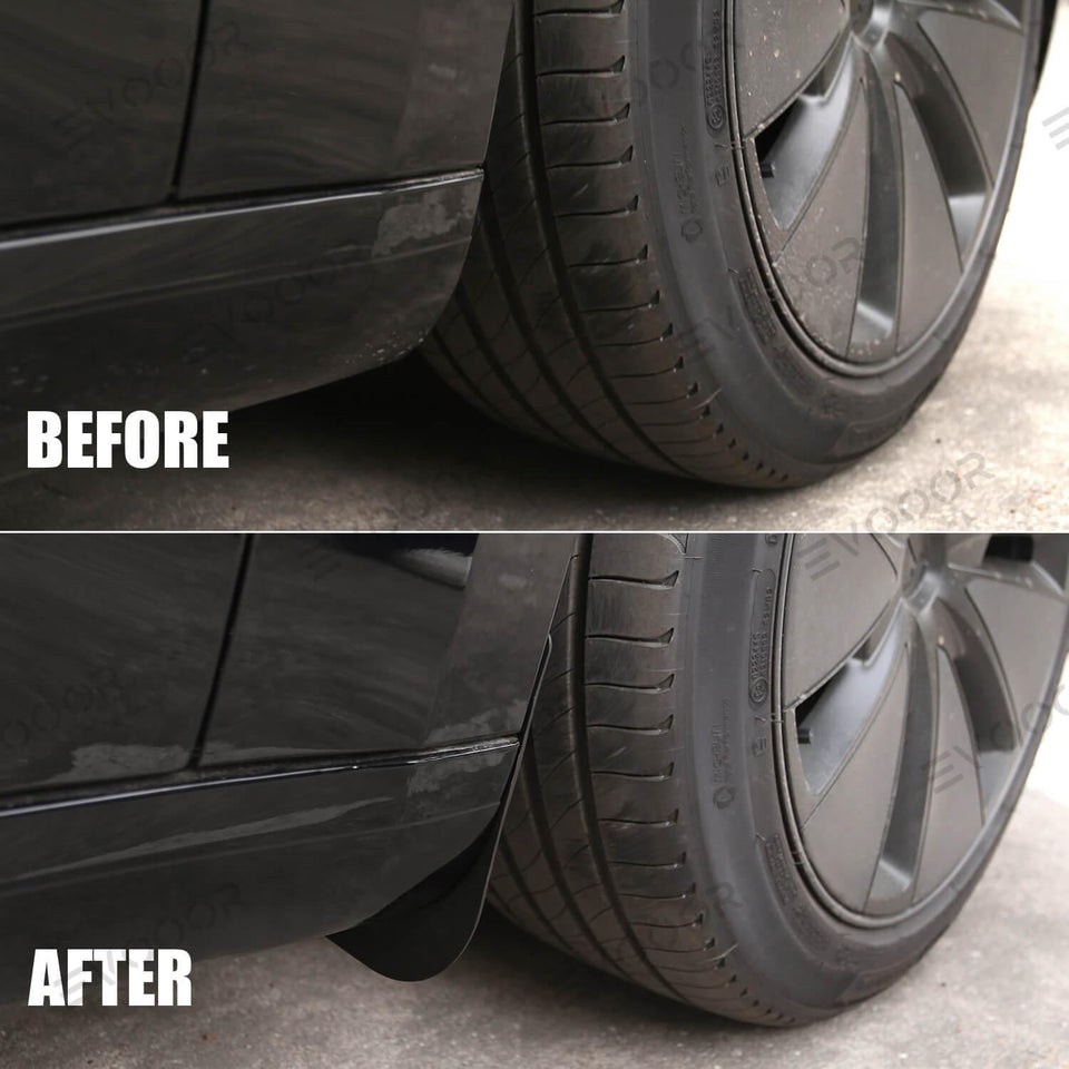 2024 Tesla Model 3 Highland Mud Flaps Splash Guards Front Rear Mudguard Kit. No Drill Fender(4 Pcs)