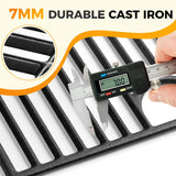 17 Inch Cast Iron Grill Grates for Nexgrill 4 Burner 720-0830H 720-0783E 720-0830X 720-0888S and 5 Burner 720-0888N 720-0888 720-0697 Replacement Cooking Grate Parts