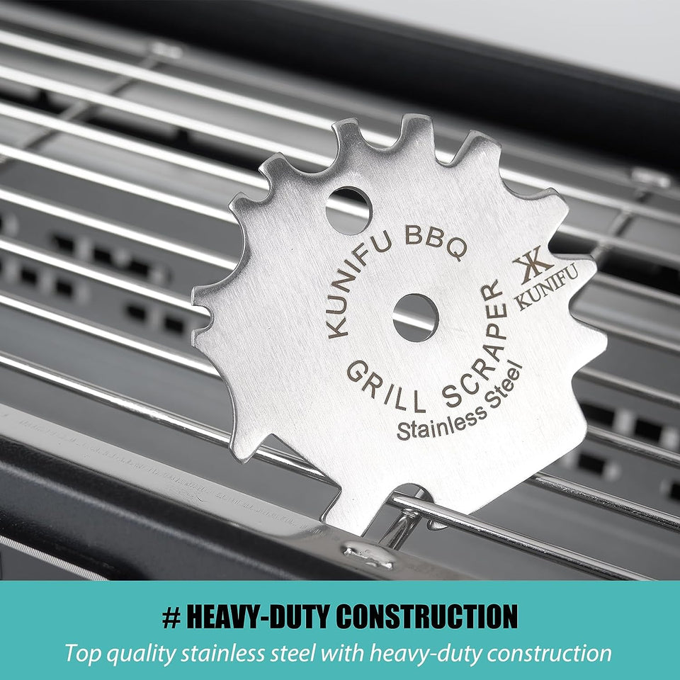 KUNIFU BBQ Grill Scraper. Stocking Stuffers. Bristle-Free for Griddle. Kitchen Gadgets Cleaner. Camping Accessories. Ideal Gifts for Christmas. for Men. Dad. Husband. Boyfriend. Fathers Day