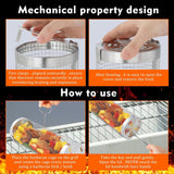 2 Pcs Rolling Grilling Baskets for Outdoor Grilling. BBQ Stainless Steel Grill Accessories Set for Outdoor Grill. Grill Baskets Suitable for Vegetable.Fries.Fish. Shrimp. Grill BBQ Net Tube with Barbecue Accessories
