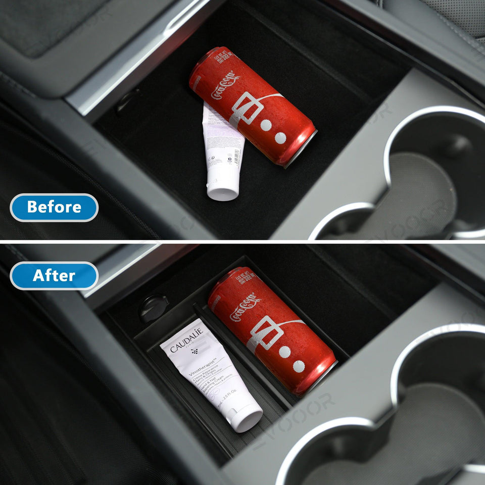 2024 Model 3 Highland Center Console & Armrest Box Underneath Storage Tray for Tesla