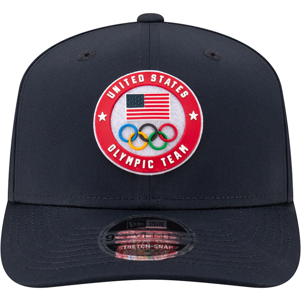 2026 Olympics Team USA New Era Perform 970 Stretch Snap Hat - Navy