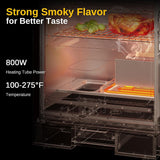 30 Digital Electric Smoker with Glass Door and Extra Long Constant Smoking. 725 Sq Inches. 4 Detachable Racks Outdoor Smokers for Party. Home BBQ. Backyard