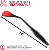 Pastry Brush Basting for Cooking Barbecue Grill Silicone Ergonomic Angled Removable Head