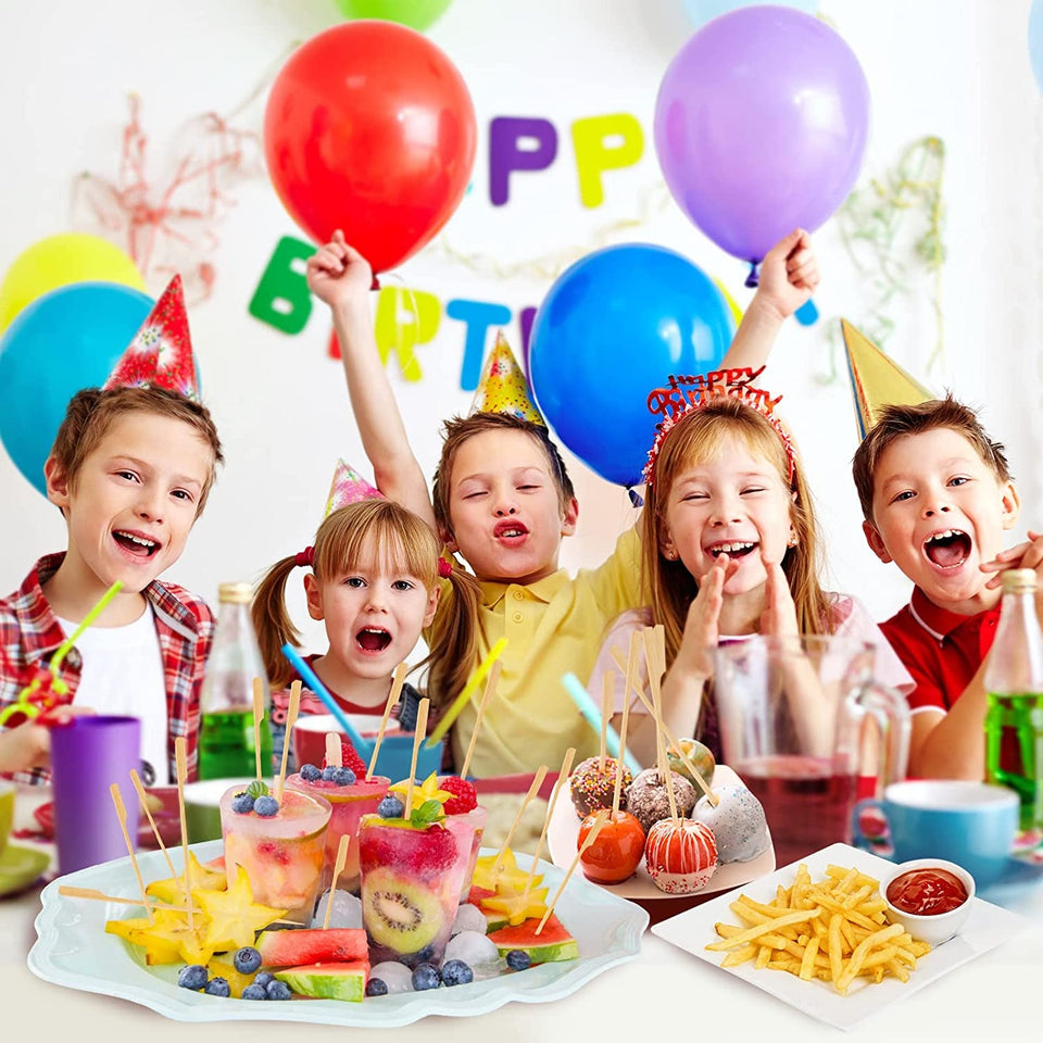 200 PCS Bamboo Skewers for Appetizers. 4.7 Inch Toothpicks. Cocktail Picks for Drinks. Fruit Kababs. Sausage. Barbecue Snacks. Natural Wooden Paddle Skewer Mini Food Sticks. Charcuterie Accessories