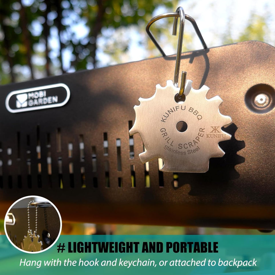 KUNIFU BBQ Grill Scraper. Stocking Stuffers. Bristle-Free for Griddle. Kitchen Gadgets Cleaner. Camping Accessories. Ideal Gifts for Christmas. for Men. Dad. Husband. Boyfriend. Fathers Day