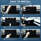 2024 Model 3 Highland Tempered Glass(9H) Screen Protector For Tesla Dashboard Screen & Second Row Seat Screen Set (2PCS)